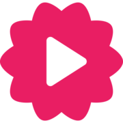 Pink flower with play button — Aipick Zone