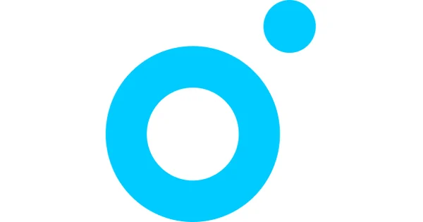 O logo with blue circle center — Aipick Zone