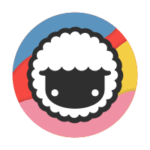 Sheep in circle, rainbow bg — Aipick Zone