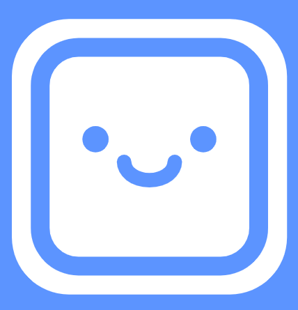 Smiley face icon on blue square — Aipick Zone