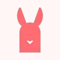 Pink rabbit head with heart — Aipick Zone