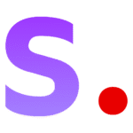 S logo with red dot center — Aipick Zone